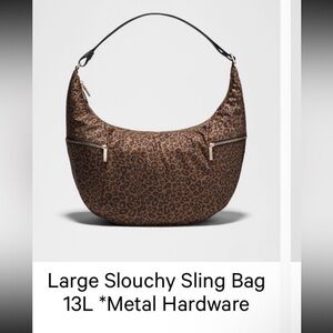 NWT Large slouchy sling bag 13 L Metal Hardware